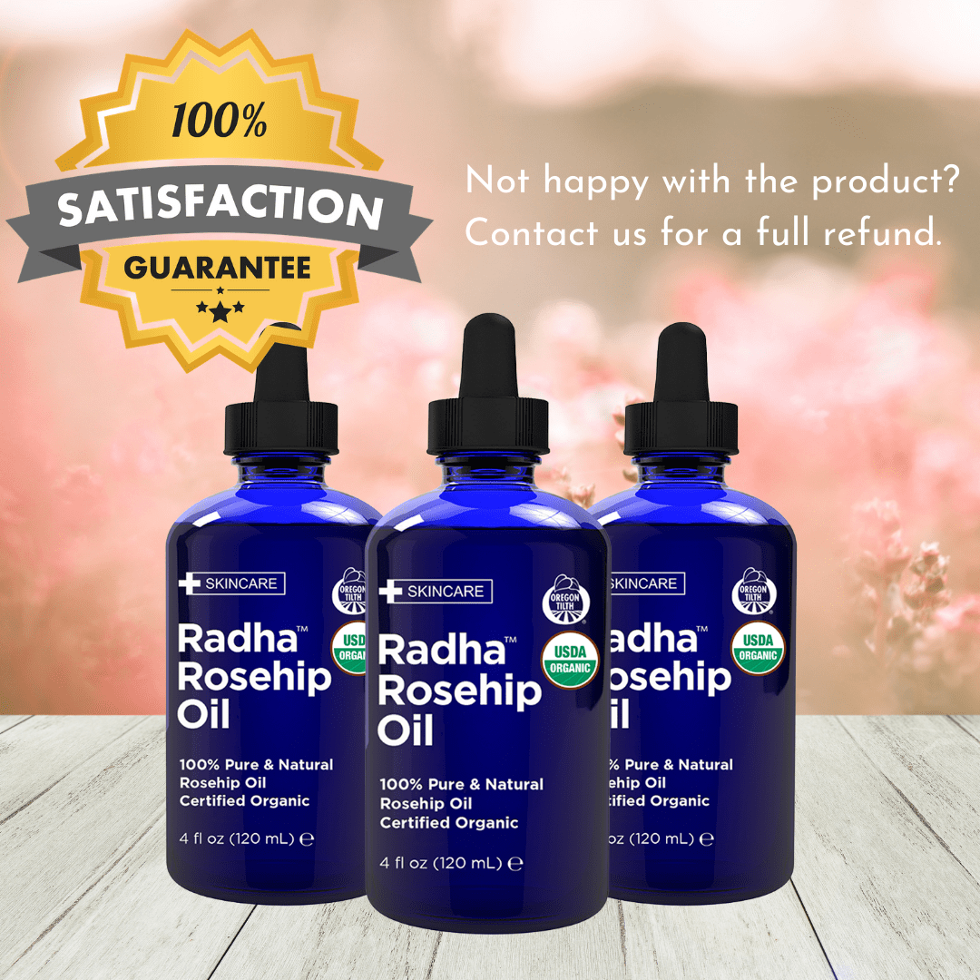 Radha Beauty USDA Certified Organic Rosehip Oil - 100% Pure