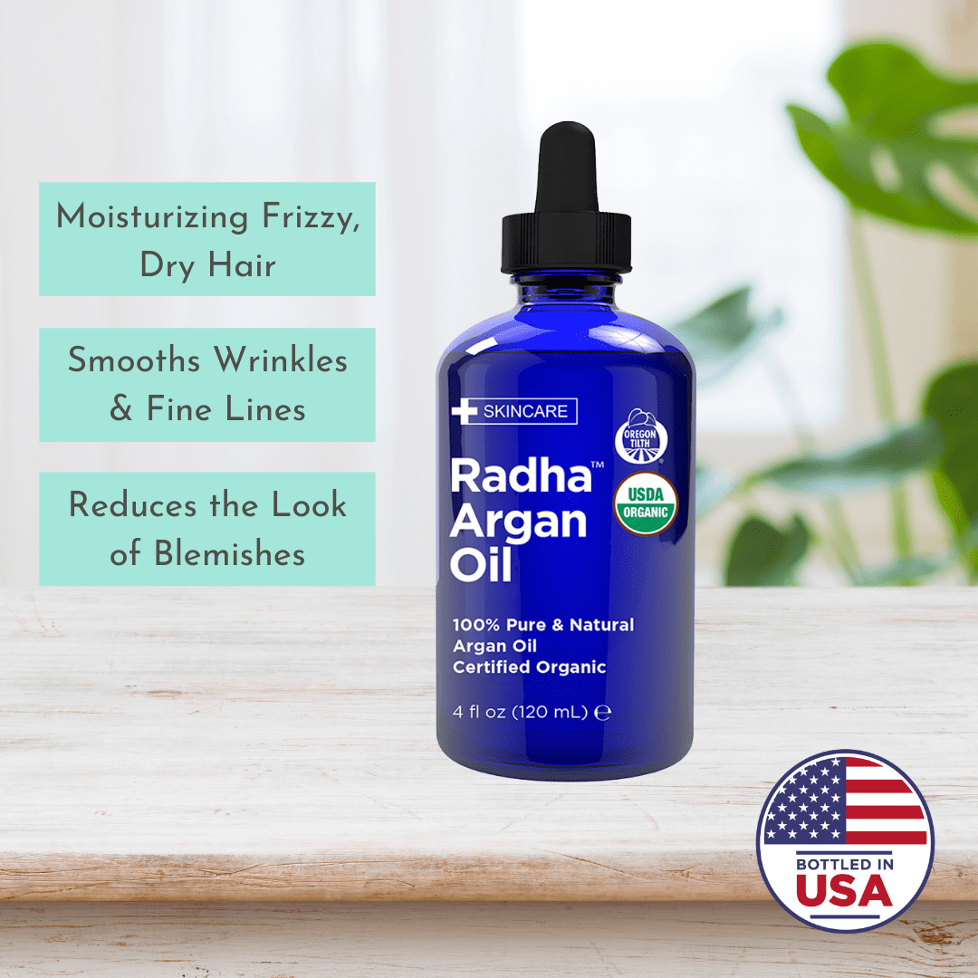 Radha Beauty USDA Organic 100% Pure Argan Oil