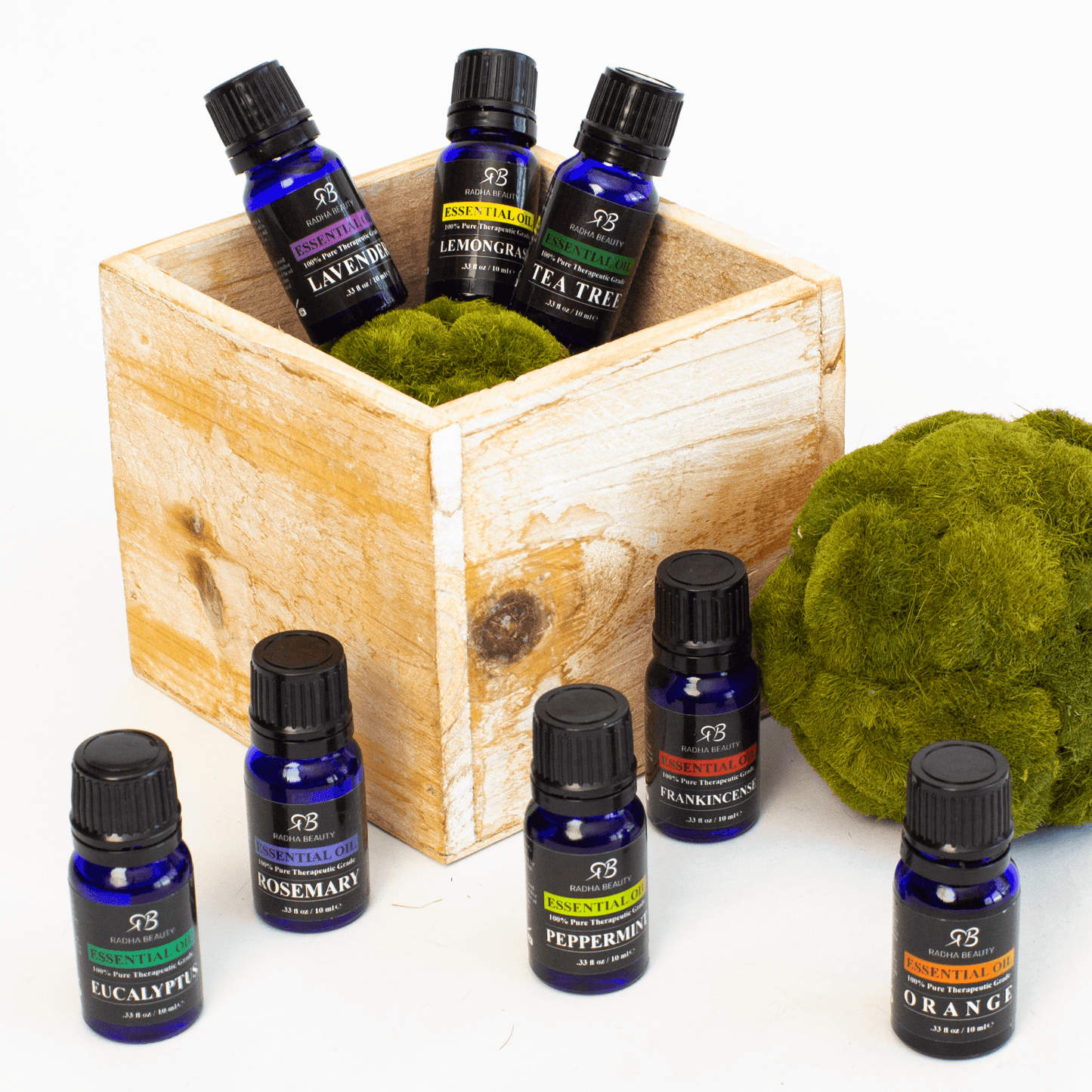 Radha Beauty Aromatherapy Top 8 Essential Oil Set
