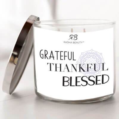 Radha Beauty Grateful, Thankful, Blessed - Scented Candle