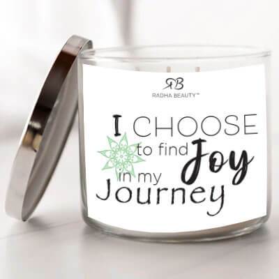 Radha Beauty I Choose to Find Joy in My Journey - Scented Candle