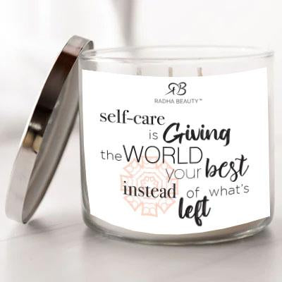 Radha Beauty Self Care is Giving the World Your Best - Scented Candle