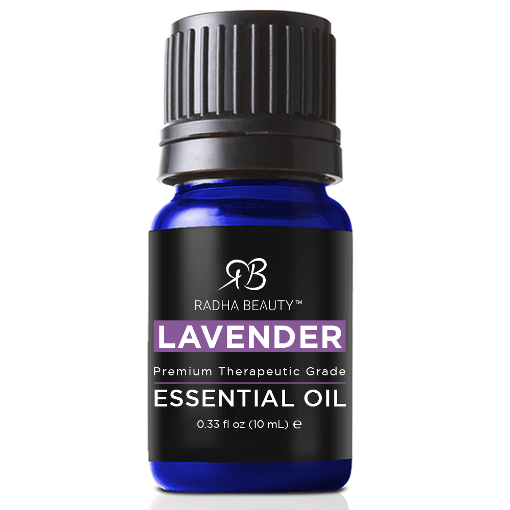 Radha Beauty - Lavender Essential Oil 4oz - Premium Therapeutic Grade, Steam Distilled for Aromatherapy, Relaxation, Laundry, Meditation, Massage