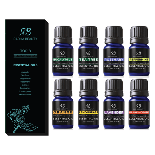 Radha Beauty Aromatherapy Top 8 Essential Oil Set