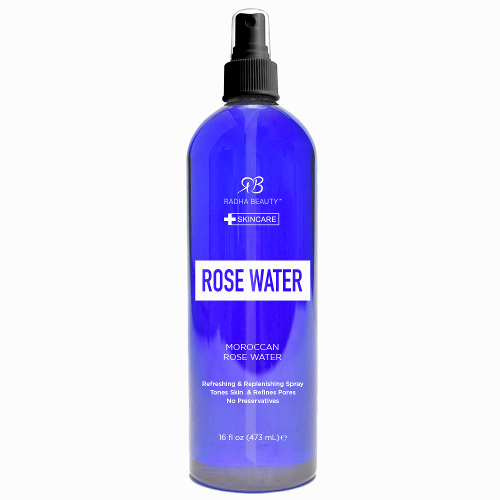 Radha Beauty 16oz USDA Organic Moroccan Rose Water Toner