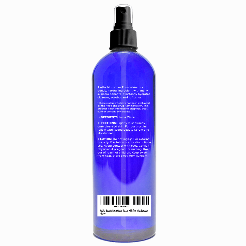 Radha Beauty USDA Organic Moroccan Rose Water Toner